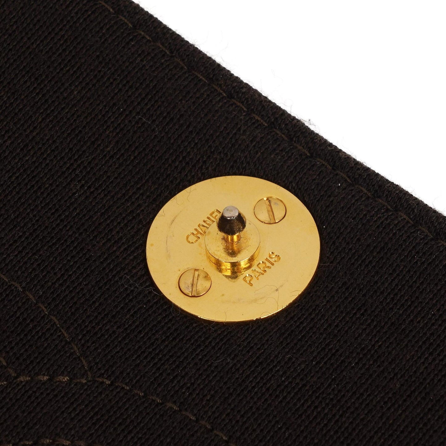 Chanel Classic Braune gesteppte Jersey Full Flap Tasche mit 24K Goldplattierten Beschlägen