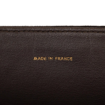 Chanel Classic Braune gesteppte Jersey Full Flap Tasche mit 24K Goldplattierten Beschlägen