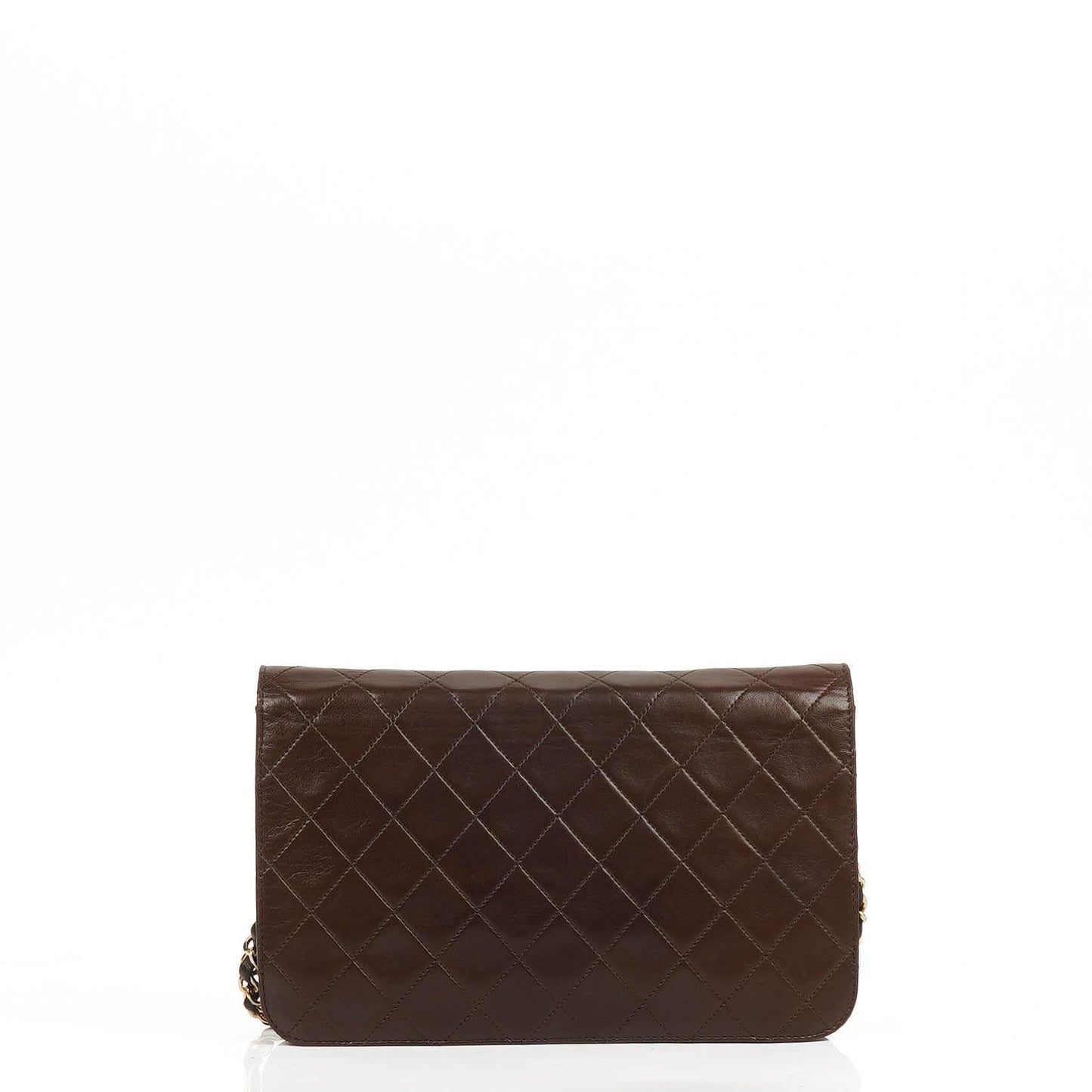 Chanel Classic Full Flap Bag Braun Gequiltetes Lammleder mit 24K Gold Hardware