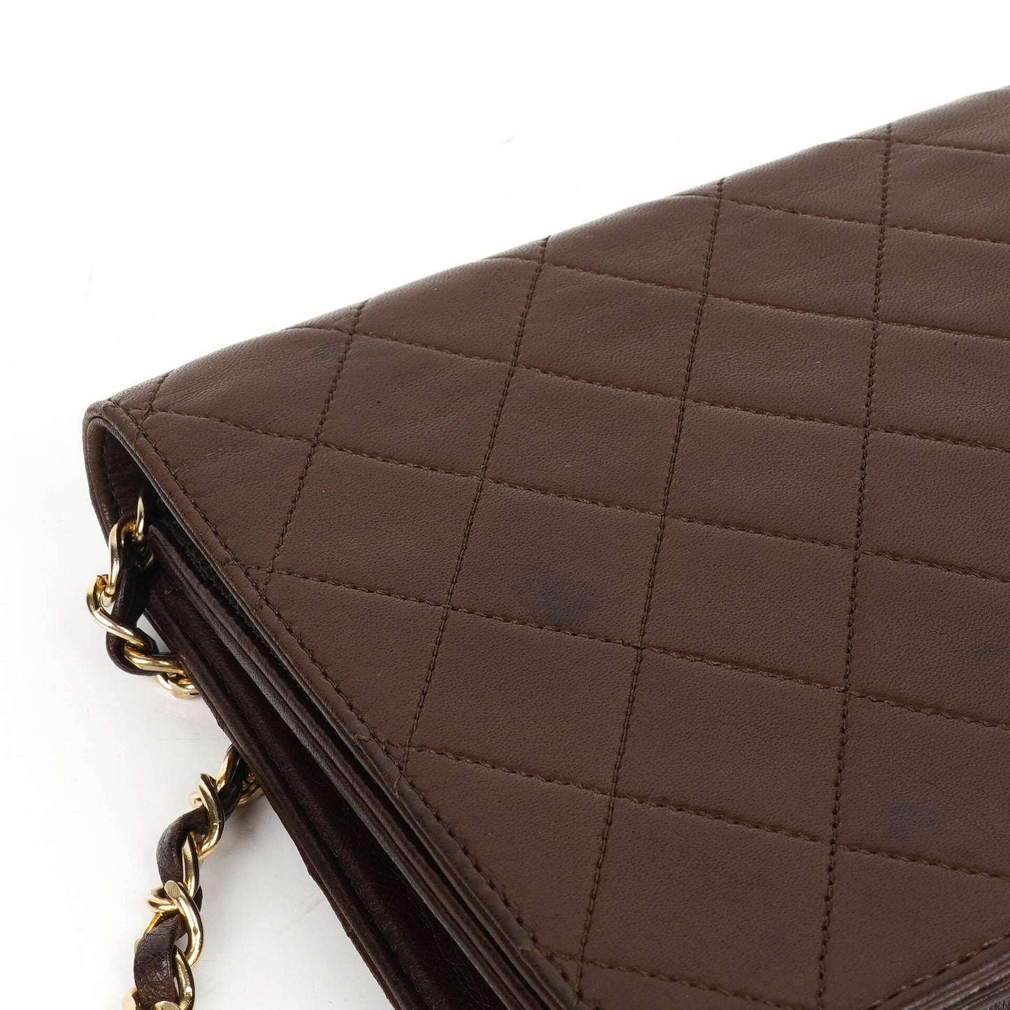 Chanel Classic Full Flap Bag Braun Gequiltetes Lammleder mit 24K Gold Hardware