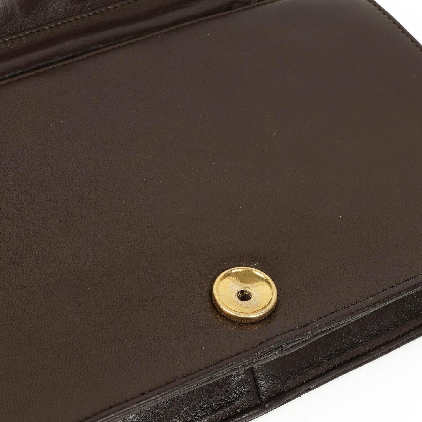 Chanel Classic Braune gesteppte Lammleder Full Flap Tasche mit Goldfarbenen Beschlägen