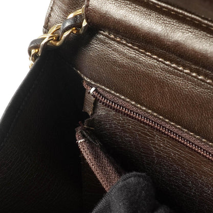 Chanel Classic Braune gesteppte Lammleder Full Flap Tasche mit Goldfarbenen Beschlägen