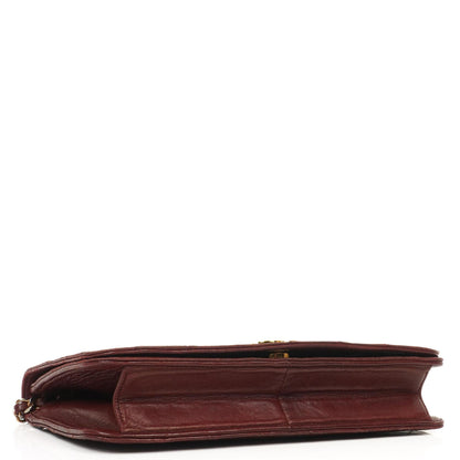 Chanel Classic Full Flap Bag, Burgunder gestepptes Lammleder, 24K Goldplattierte Hardware