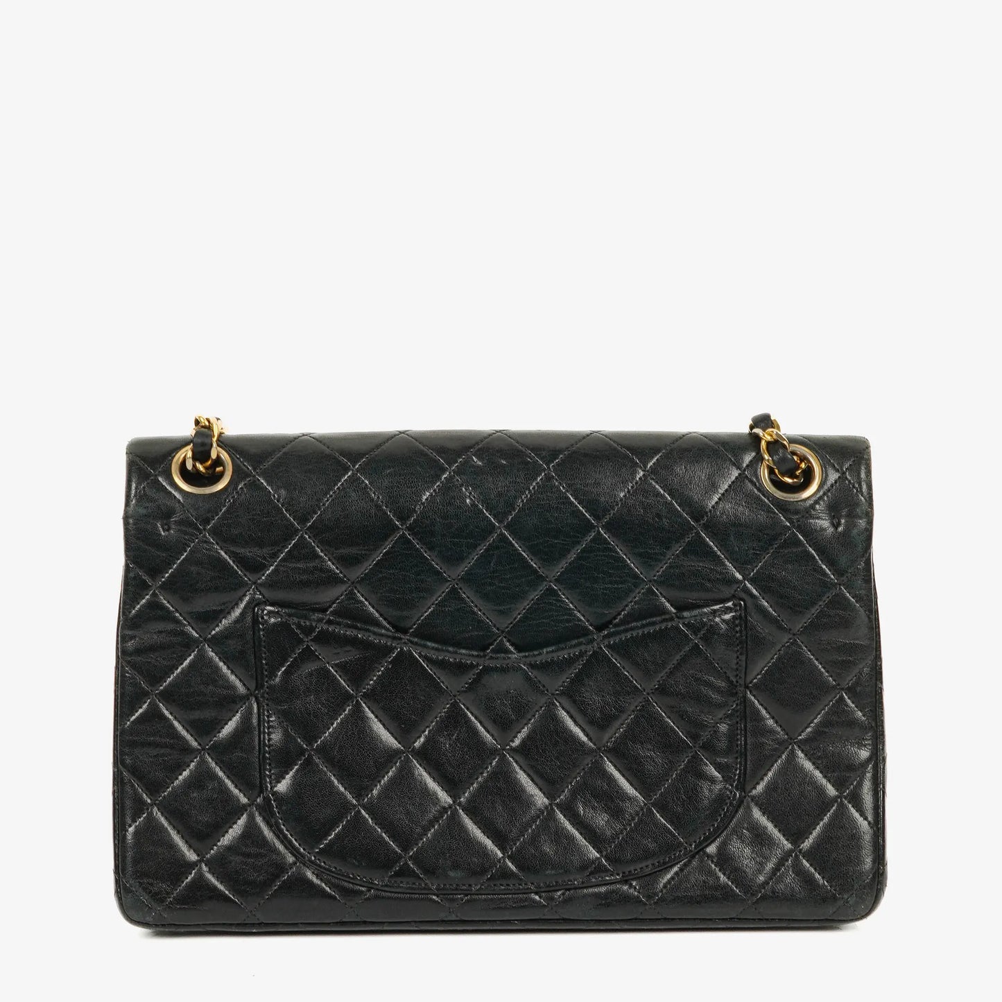 Chanel Classic Double Flap Tasche aus gestepptem Lammleder mit 24K vergoldeten Beschlägen