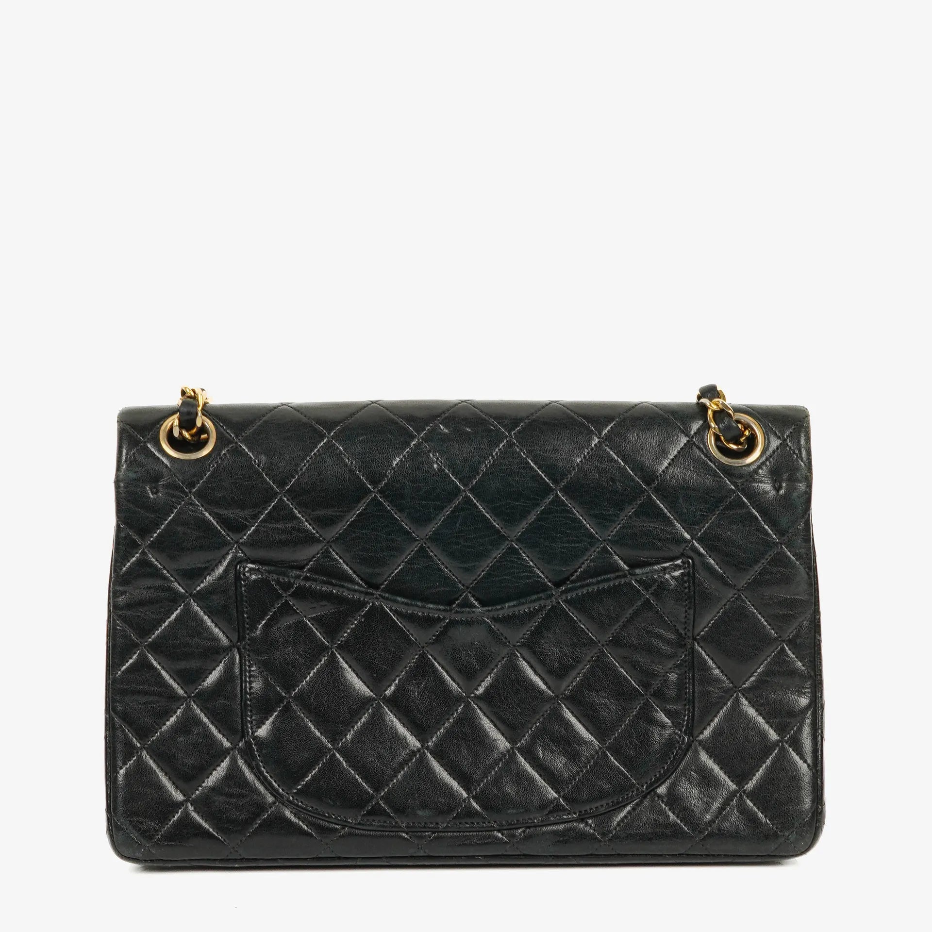 Chanel Classic Double Flap Tasche aus gestepptem Lammleder mit 24K vergoldeten Beschlägen