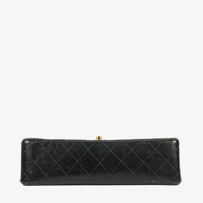 Chanel Classic Double Flap Tasche aus gestepptem Lammleder mit 24K vergoldeten Beschlägen
