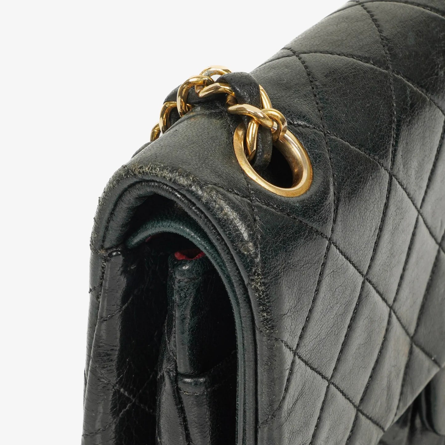 Chanel Classic Double Flap Tasche aus gestepptem Lammleder mit 24K vergoldeten Beschlägen