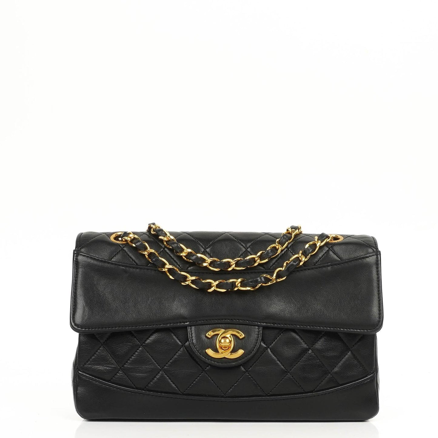 Chanel Classic Flap Bag aus Lammleder mit 24k goldplattierter Hardware