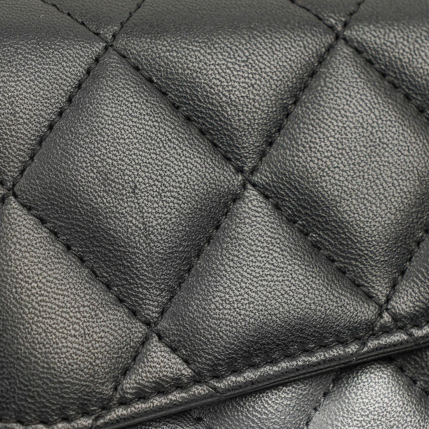 Chanel Classic Flap Geldbörse Schwarz Lammleder Steppung