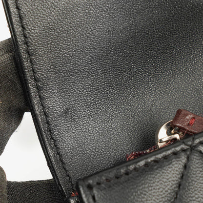 Chanel Classic Flap Geldbörse Schwarz Lammleder Steppung