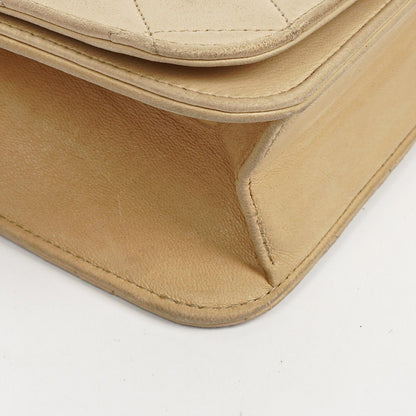 Chanel Classic Vollklapptasche Beige Gequiltetes Lammleder 24K Goldbeschichtetes Hardware