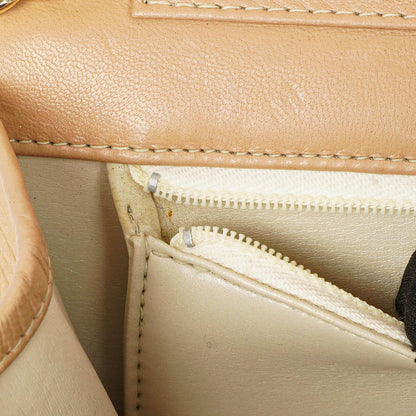 Chanel Classic Full Flap Tasche aus beigem gestepptem Lammleder mit 24K vergoldeter Hardware