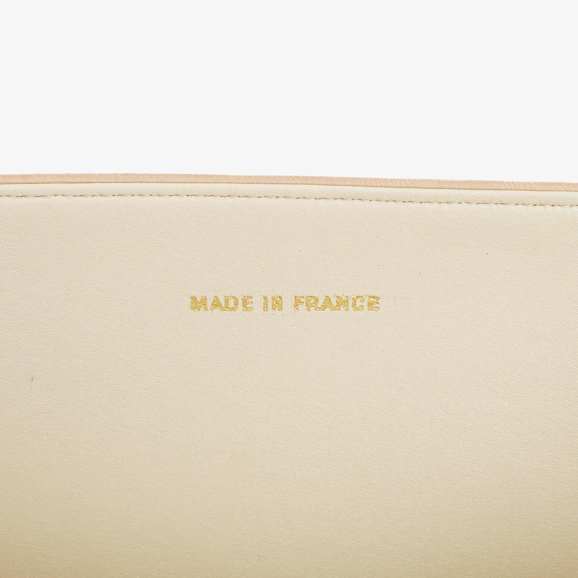 Chanel Classic Full Flap Tasche aus beigem gestepptem Lammleder mit 24K vergoldeter Hardware