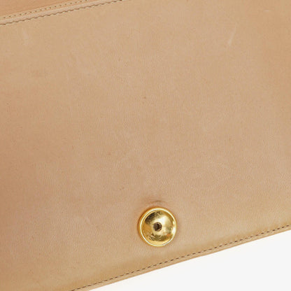 Chanel Classic Full Flap Tasche aus beigem gestepptem Lammleder mit 24K vergoldeter Hardware