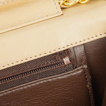Chanel Classic Full Flap Tasche aus beigem gestepptem Lammleder mit 24K vergoldeter Hardware