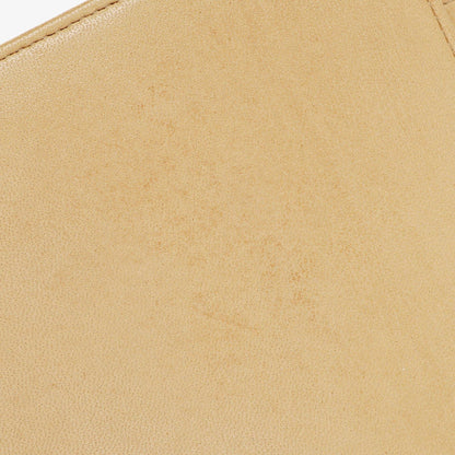 Chanel Classic Full Flap Tasche aus beigem gestepptem Lammleder mit 24K vergoldeter Hardware