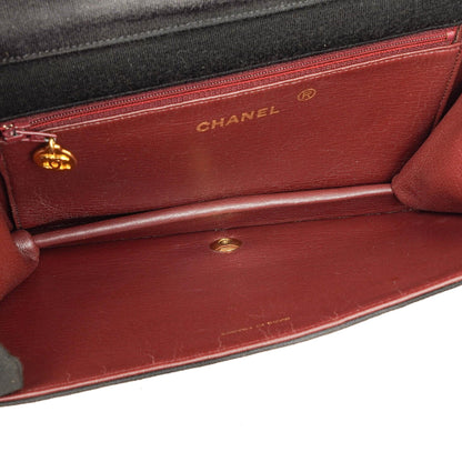 Chanel Classic Full Flap Tasche aus schwarzem gestepptem Jersey und Leder mit 24K vergoldeten Beschlägen, 1986-1988