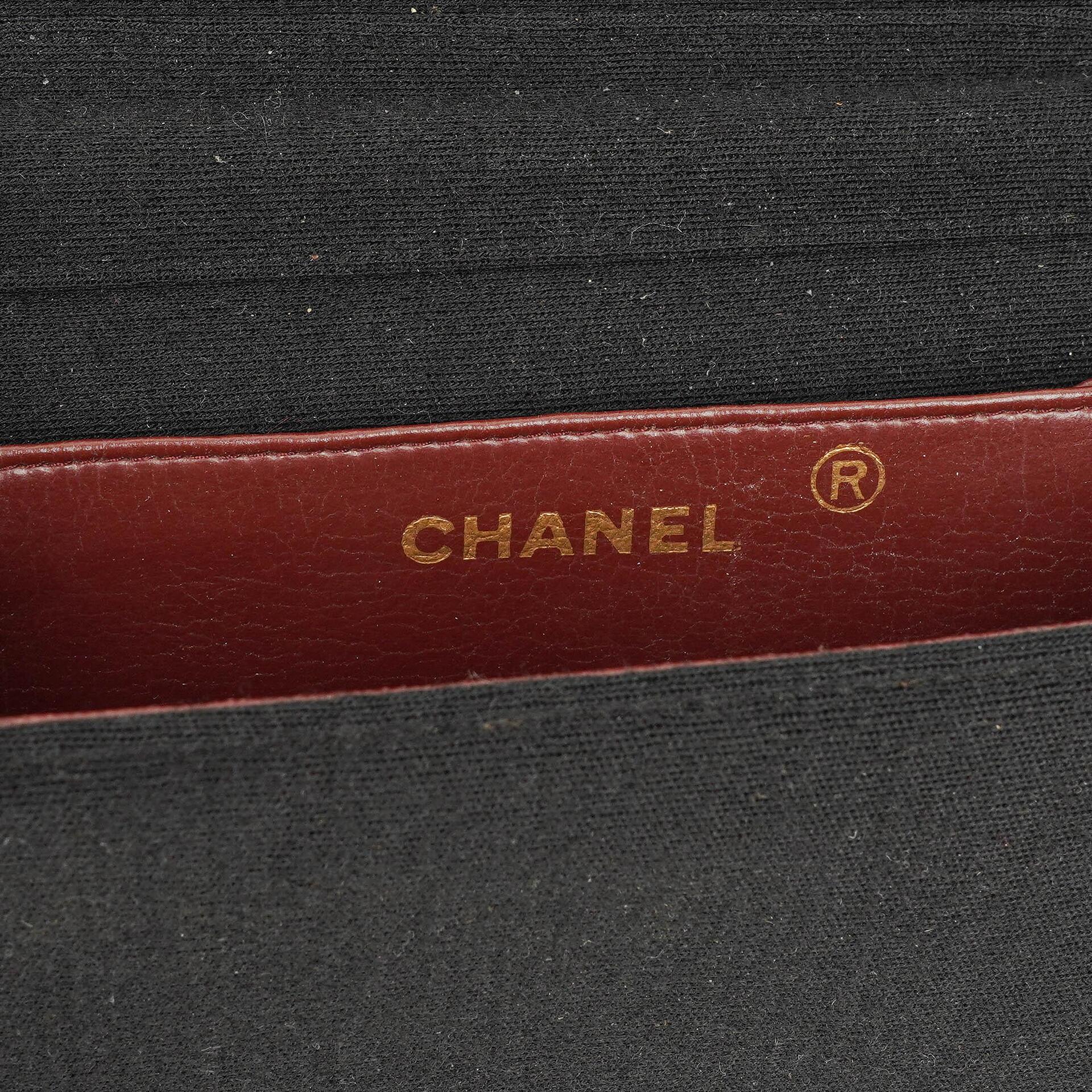 Chanel Klassische Full Flap Tasche Schwarz Gepolsterter Jersey und Leder 24K Vergoldete Beschläge