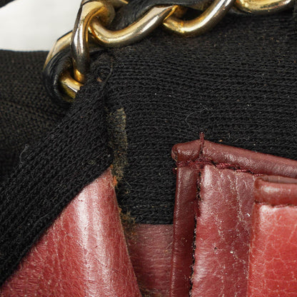 Chanel Klassische Full Flap Tasche Schwarz Gepolsterter Jersey und Leder 24K Vergoldete Beschläge
