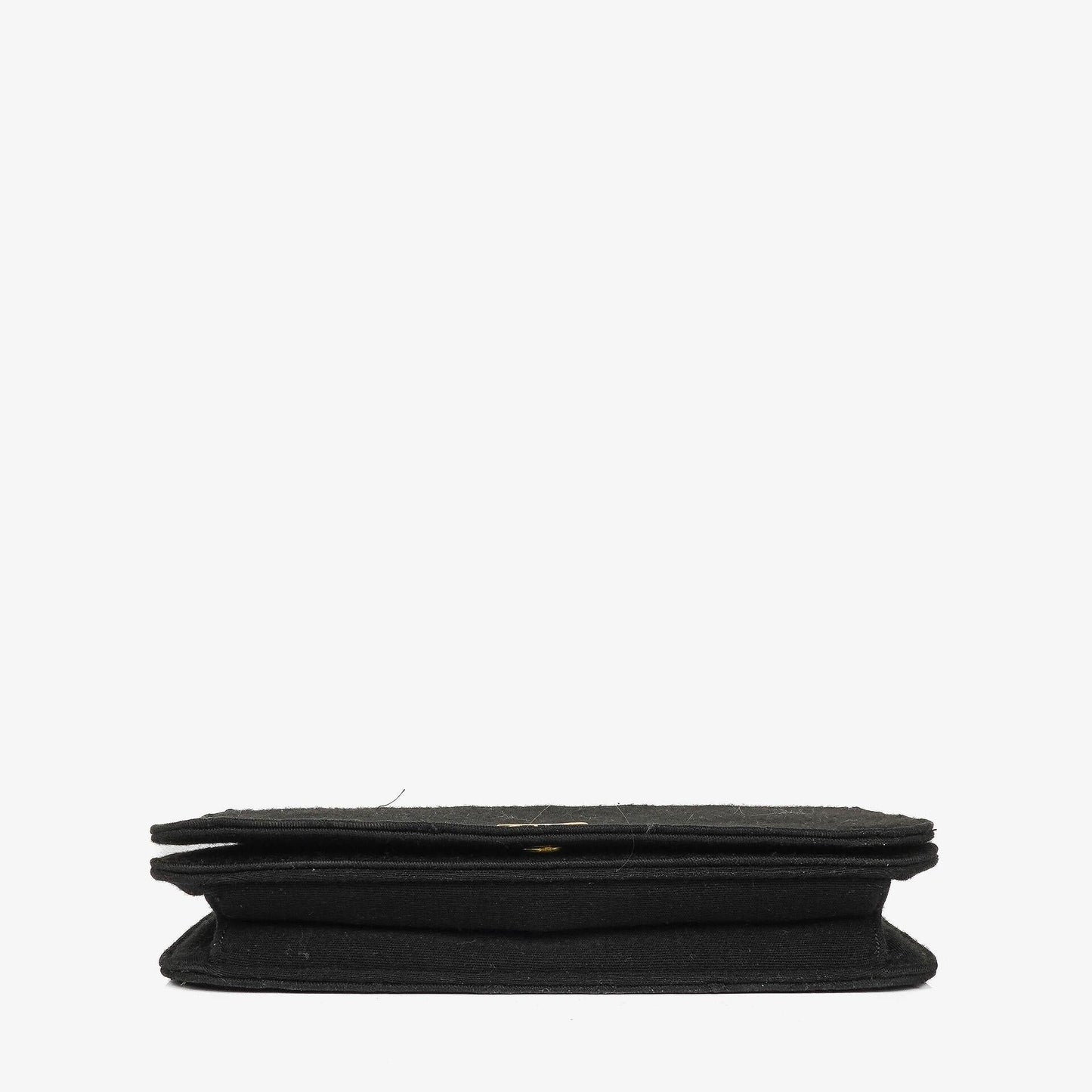 Chanel Classic Full Flap Tasche aus schwarzem gestepptem Jersey und Leder mit 24K vergoldeten Beschlägen