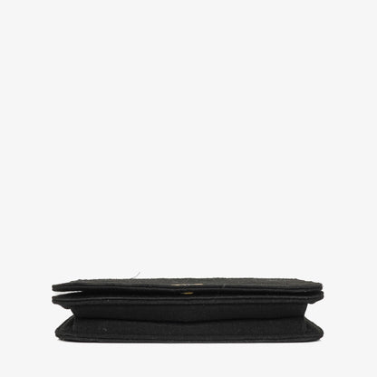 Chanel Classic Full Flap Tasche aus schwarzem gestepptem Jersey und Leder mit 24K vergoldeten Beschlägen
