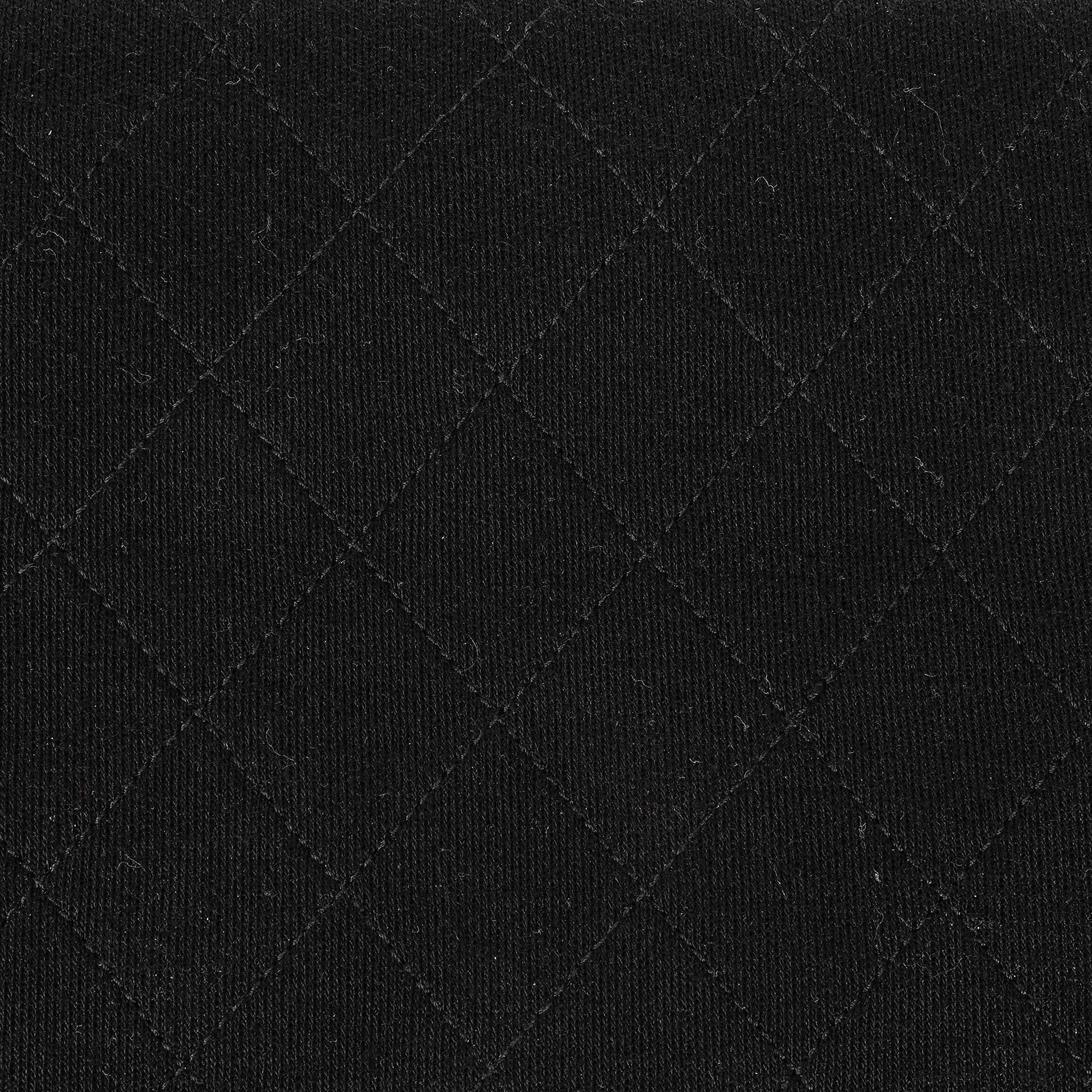 Chanel Classic Full Flap Tasche aus schwarzem gestepptem Jersey und Leder mit 24K vergoldeten Beschlägen