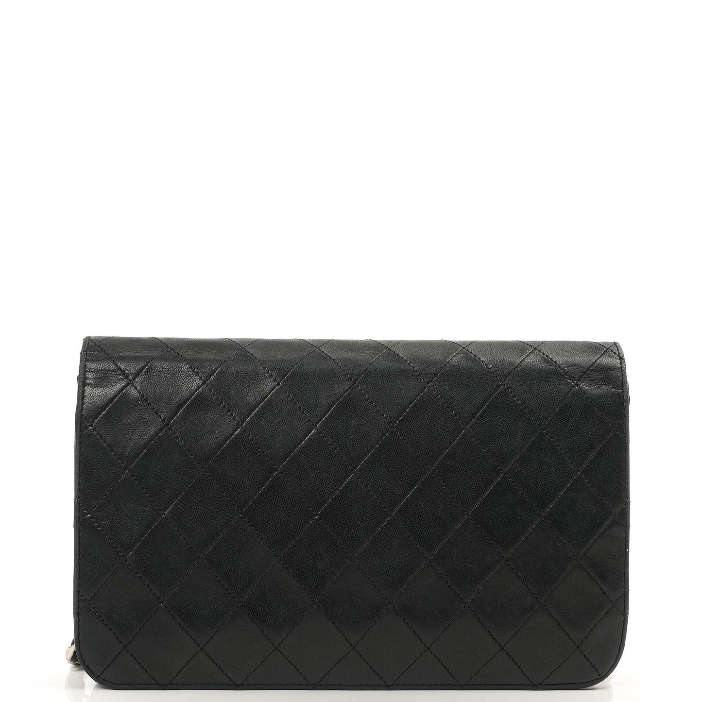Chanel Classic Vollklapptasche Schwarz Gequiltetes Lammleder 24K Goldbeschichtetes Hardware