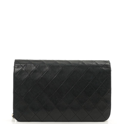 Chanel Classic Vollklapptasche Schwarz Gequiltetes Lammleder 24K Goldbeschichtetes Hardware