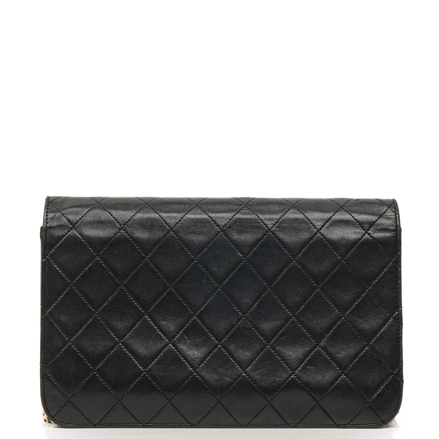 Chanel Classic Full Flap Tasche Schwarz Stepp-Lammleder 24K vergoldete Beschläge