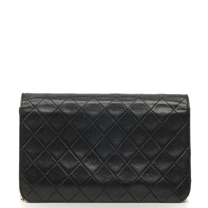 Chanel Classic Full Flap Tasche Schwarz Stepp-Lammleder 24K vergoldete Beschläge