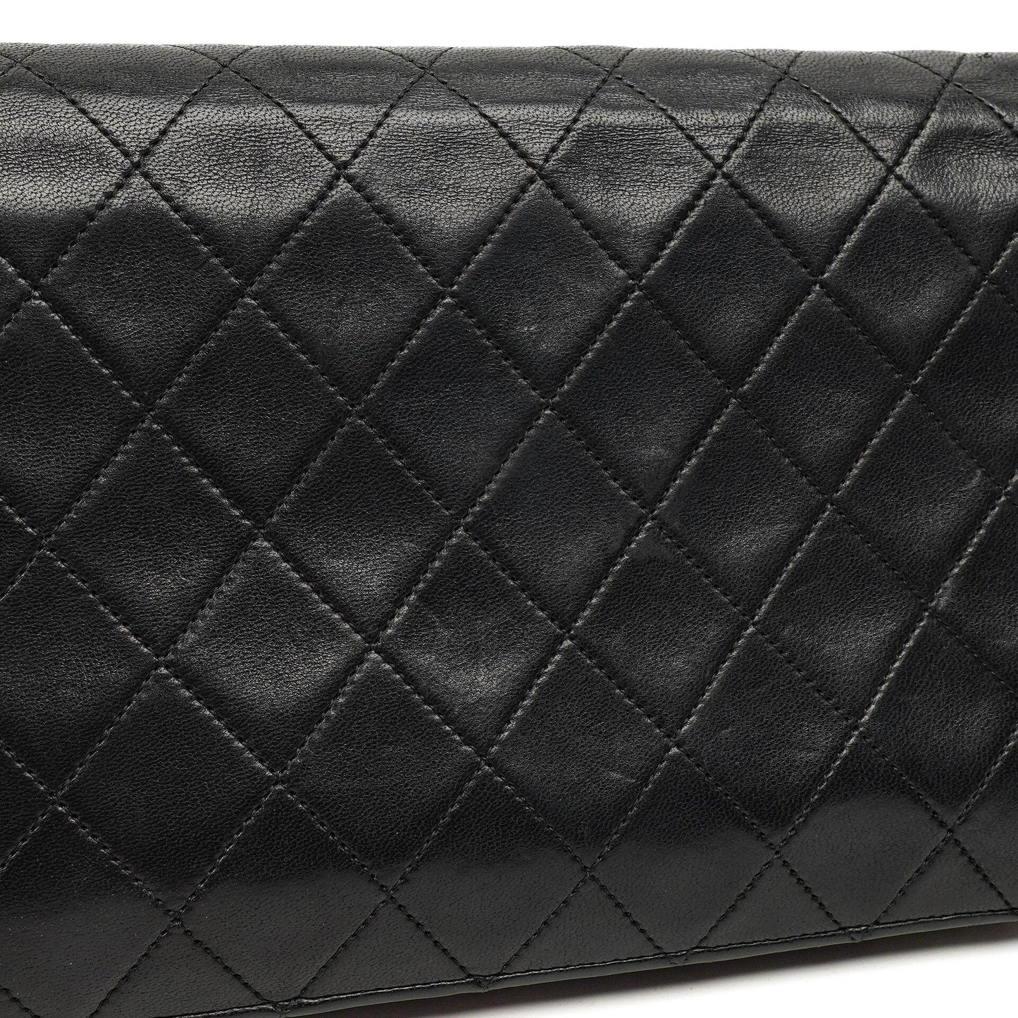 Chanel Classic Full Flap Tasche Schwarz Stepp-Lammleder 24K vergoldete Beschläge