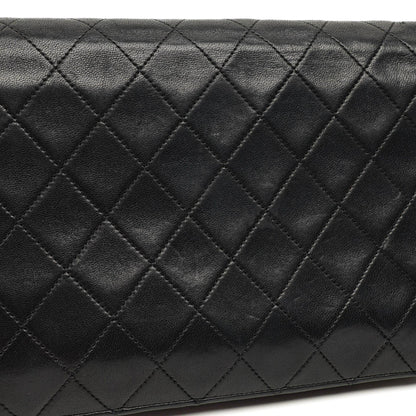 Chanel Classic Full Flap Tasche Schwarz Stepp-Lammleder 24K vergoldete Beschläge