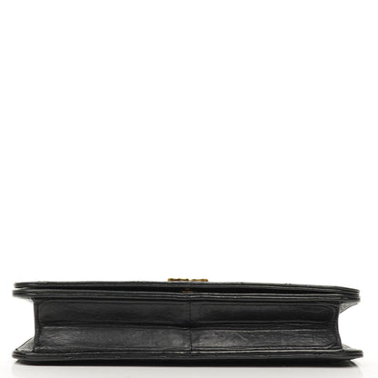 Chanel Classic Full Flap Tasche Schwarz Stepp-Lammleder 24K vergoldete Beschläge
