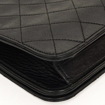 Chanel Classic Full Flap Tasche Schwarz Stepp-Lammleder 24K vergoldete Beschläge