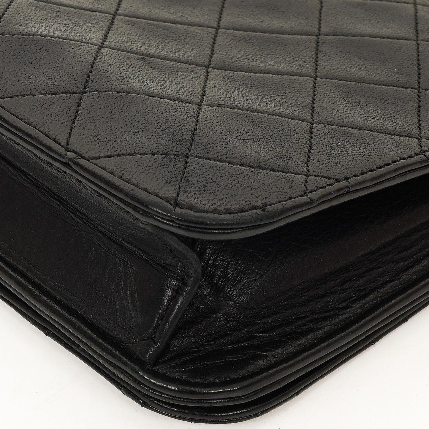 Chanel Classic Full Flap Tasche Schwarz Stepp-Lammleder 24K vergoldete Beschläge