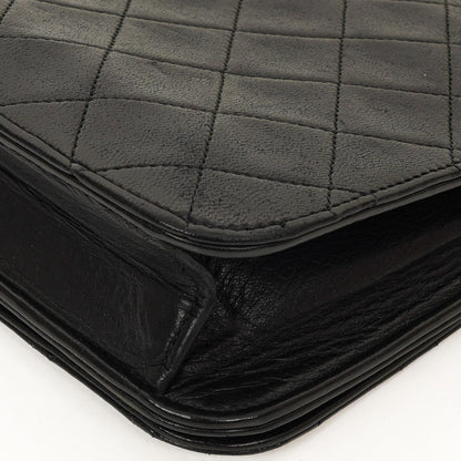 Chanel Classic Full Flap Tasche Schwarz Stepp-Lammleder 24K vergoldete Beschläge