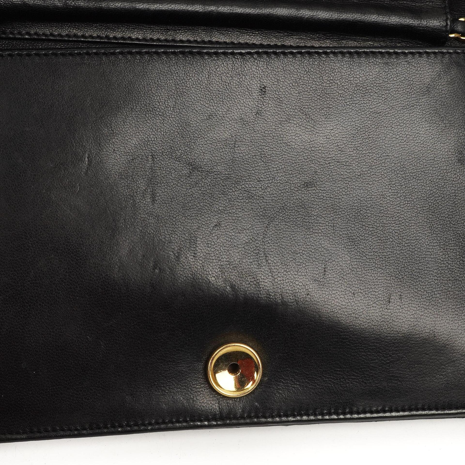Chanel Classic Full Flap Tasche Schwarz Stepp-Lammleder 24K vergoldete Beschläge
