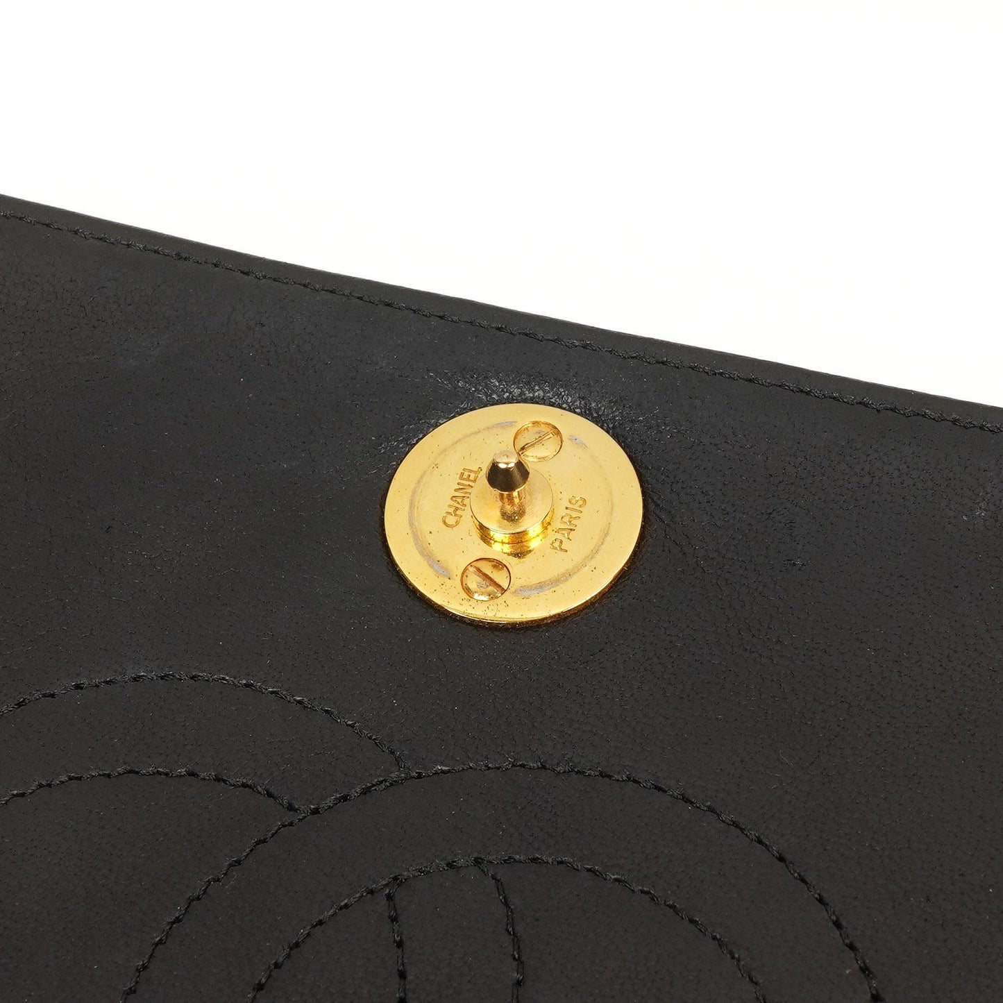 Chanel Classic Full Flap Tasche Schwarz Stepp-Lammleder 24K vergoldete Beschläge