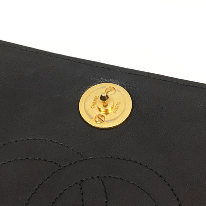Chanel Classic Full Flap Tasche Schwarz Stepp-Lammleder 24K vergoldete Beschläge