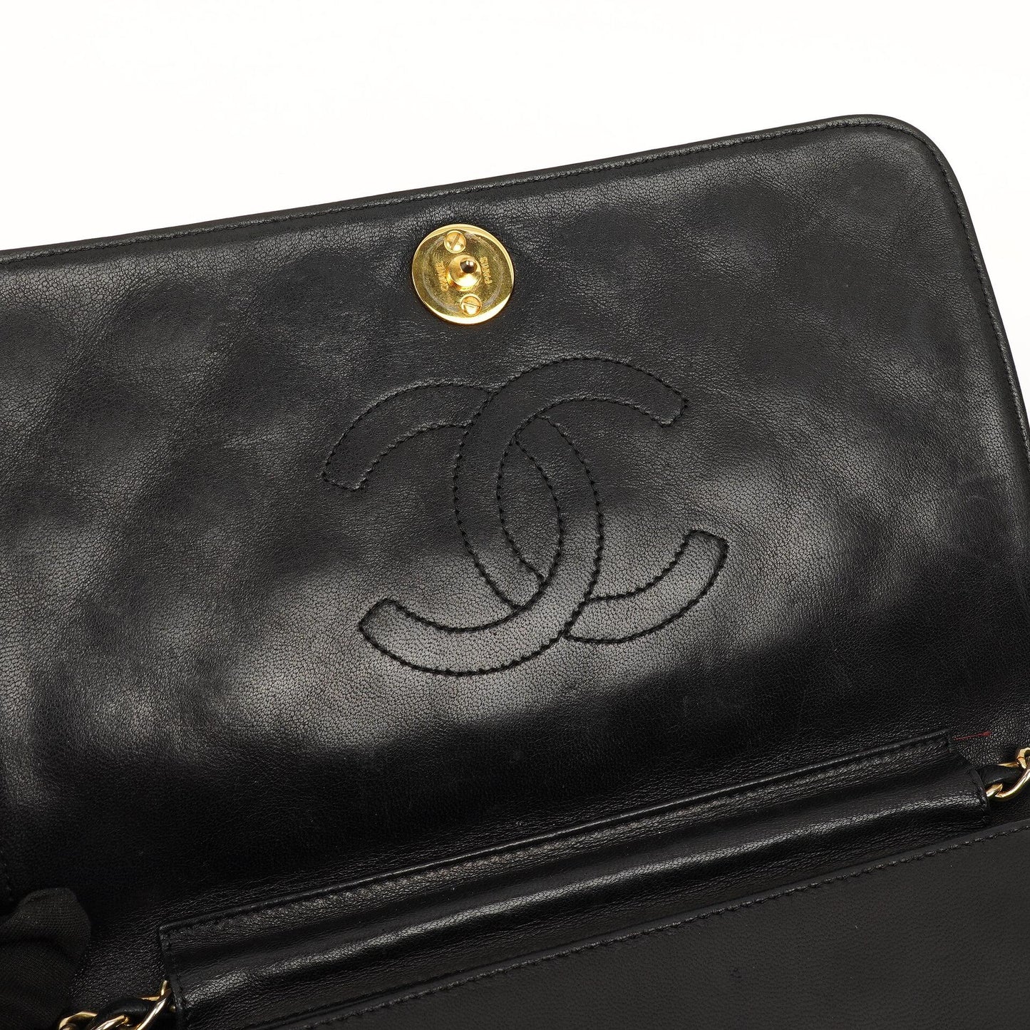 Chanel Classic Full Flap Tasche Schwarz Stepp-Lammleder 24K vergoldete Beschläge