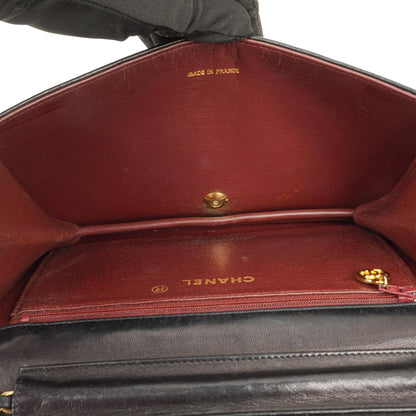 Chanel Classic Full Flap Tasche Schwarz Stepp-Lammleder 24K vergoldete Beschläge
