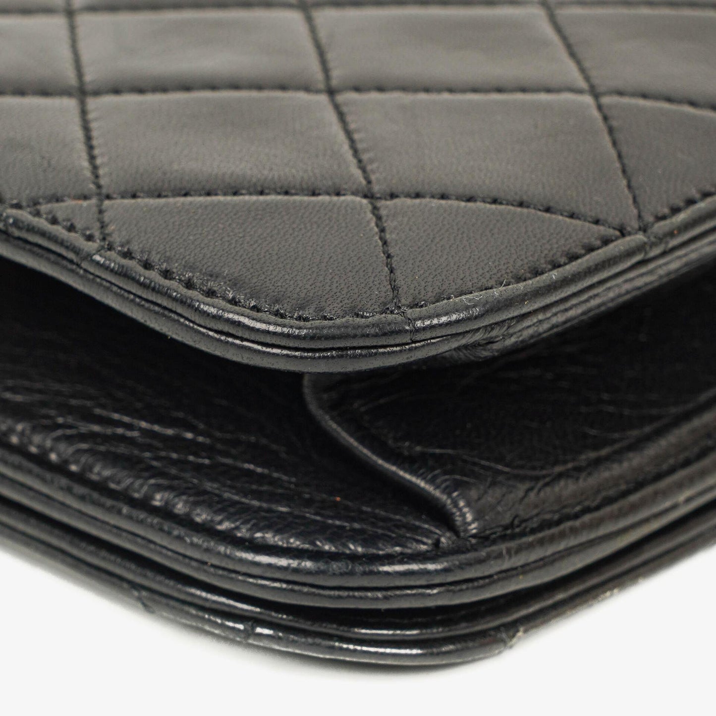 Chanel Classic Full Flap Tasche aus schwarzem gestepptem Lammleder mit 24K vergoldeter Hardware