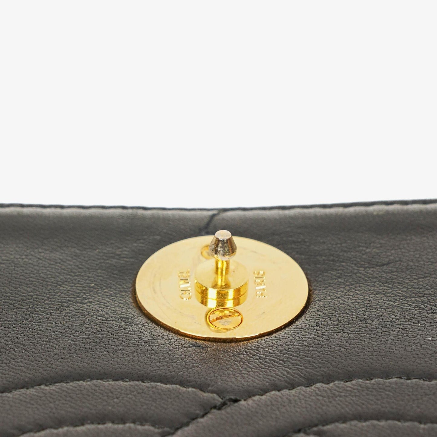 Chanel Classic Full Flap Tasche aus schwarzem gestepptem Lammleder mit 24K vergoldeter Hardware