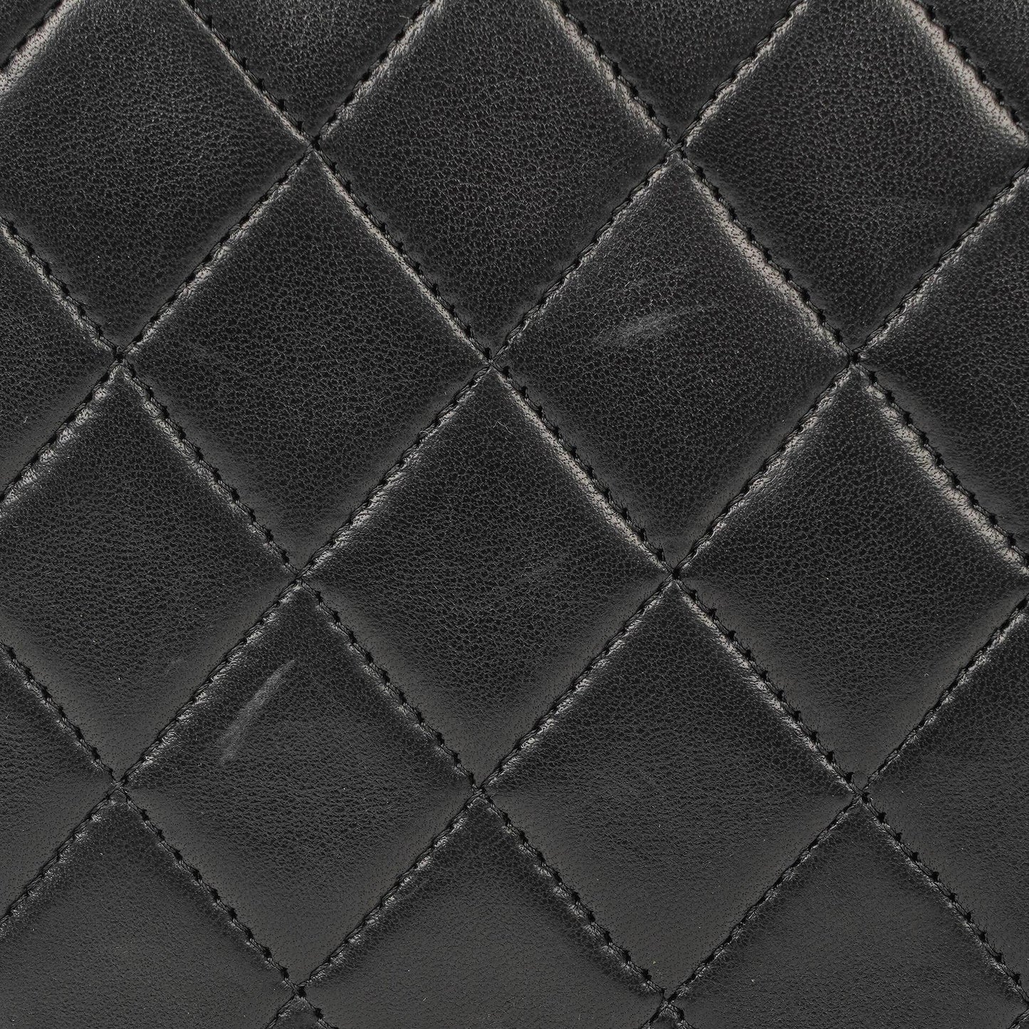 Chanel Classic Full Flap Tasche aus schwarzem gestepptem Lammleder mit 24K vergoldeter Hardware