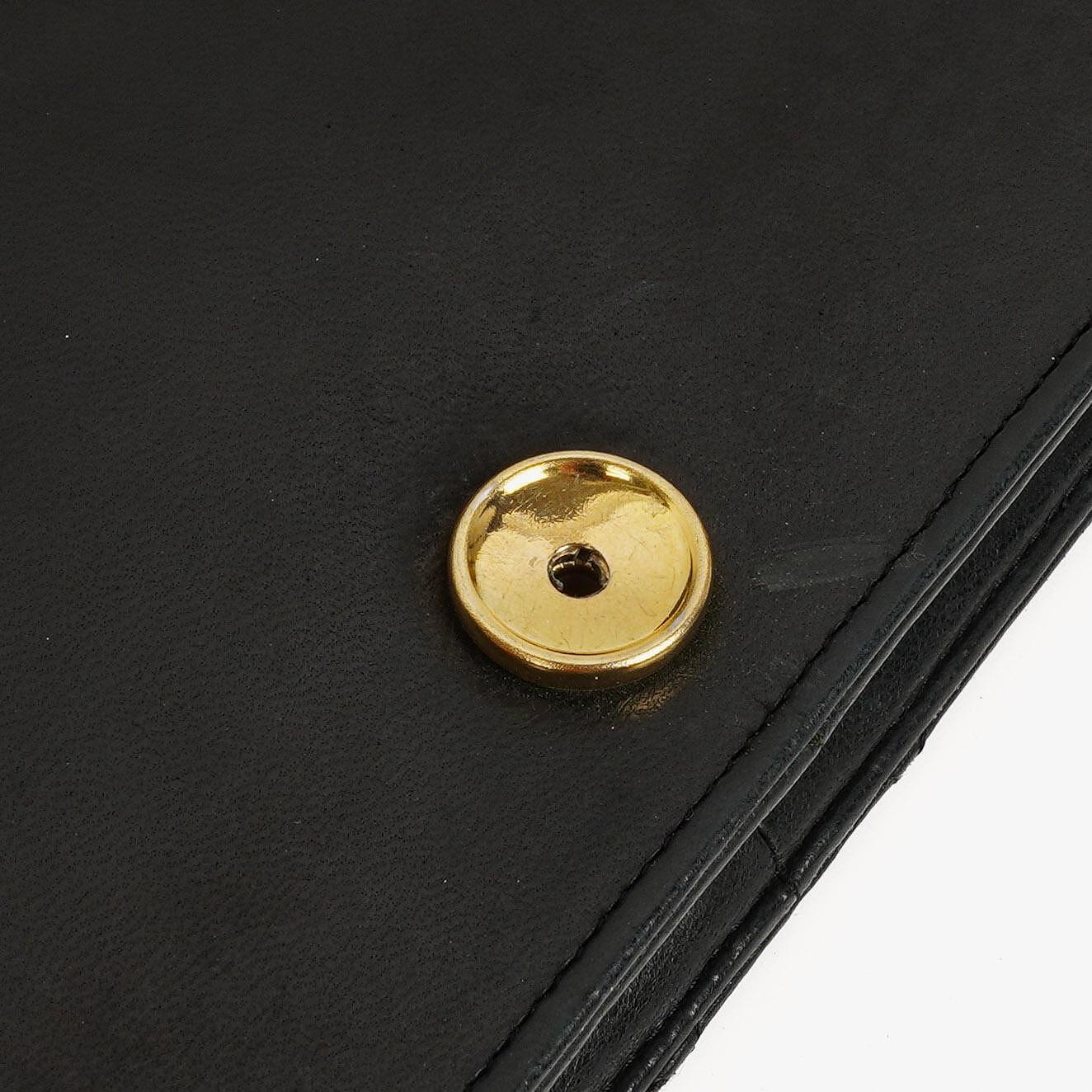 Chanel Classic Full Flap Tasche aus schwarzem gestepptem Lammleder mit 24K vergoldeter Hardware