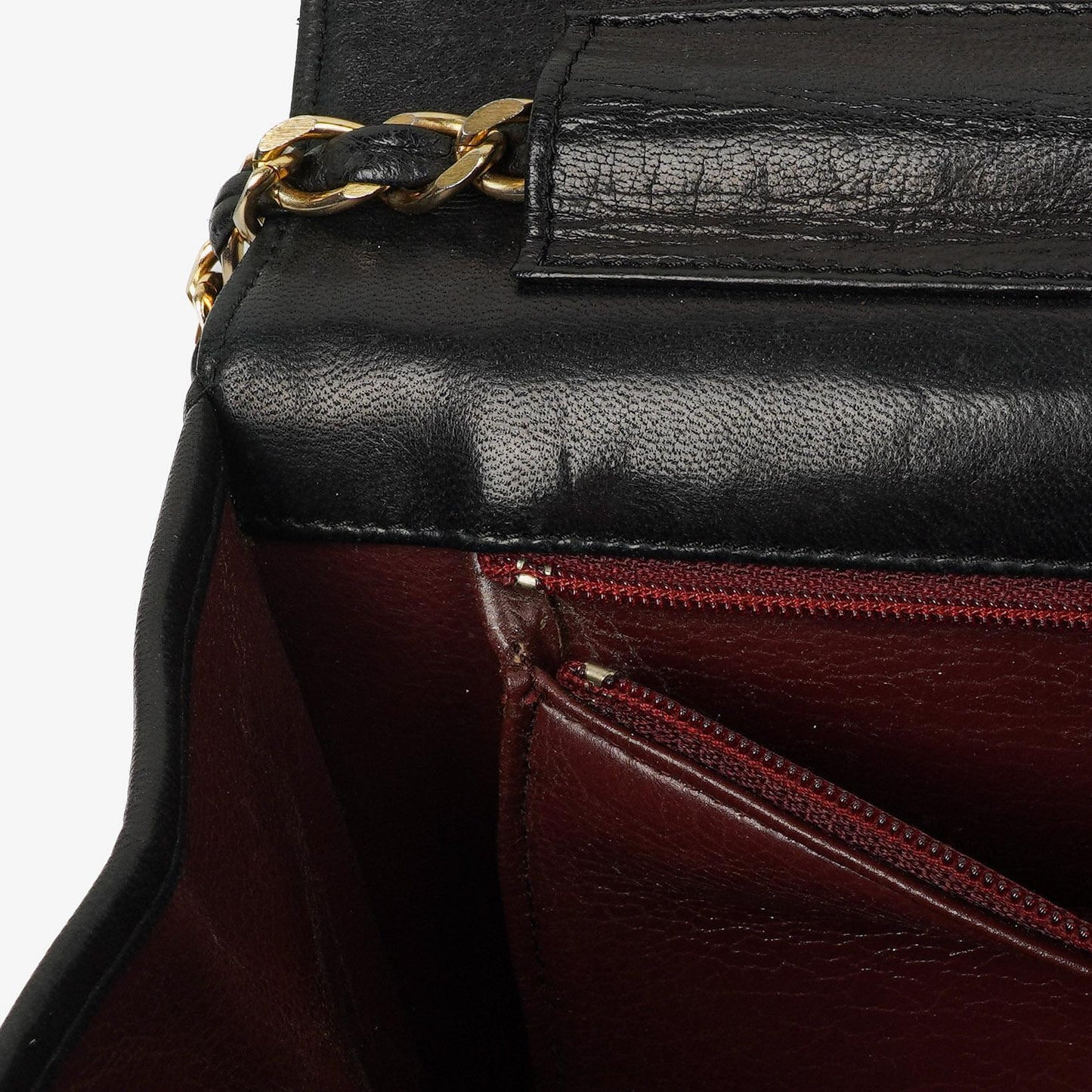 Chanel Classic Full Flap Tasche aus schwarzem gestepptem Lammleder mit 24K vergoldeter Hardware