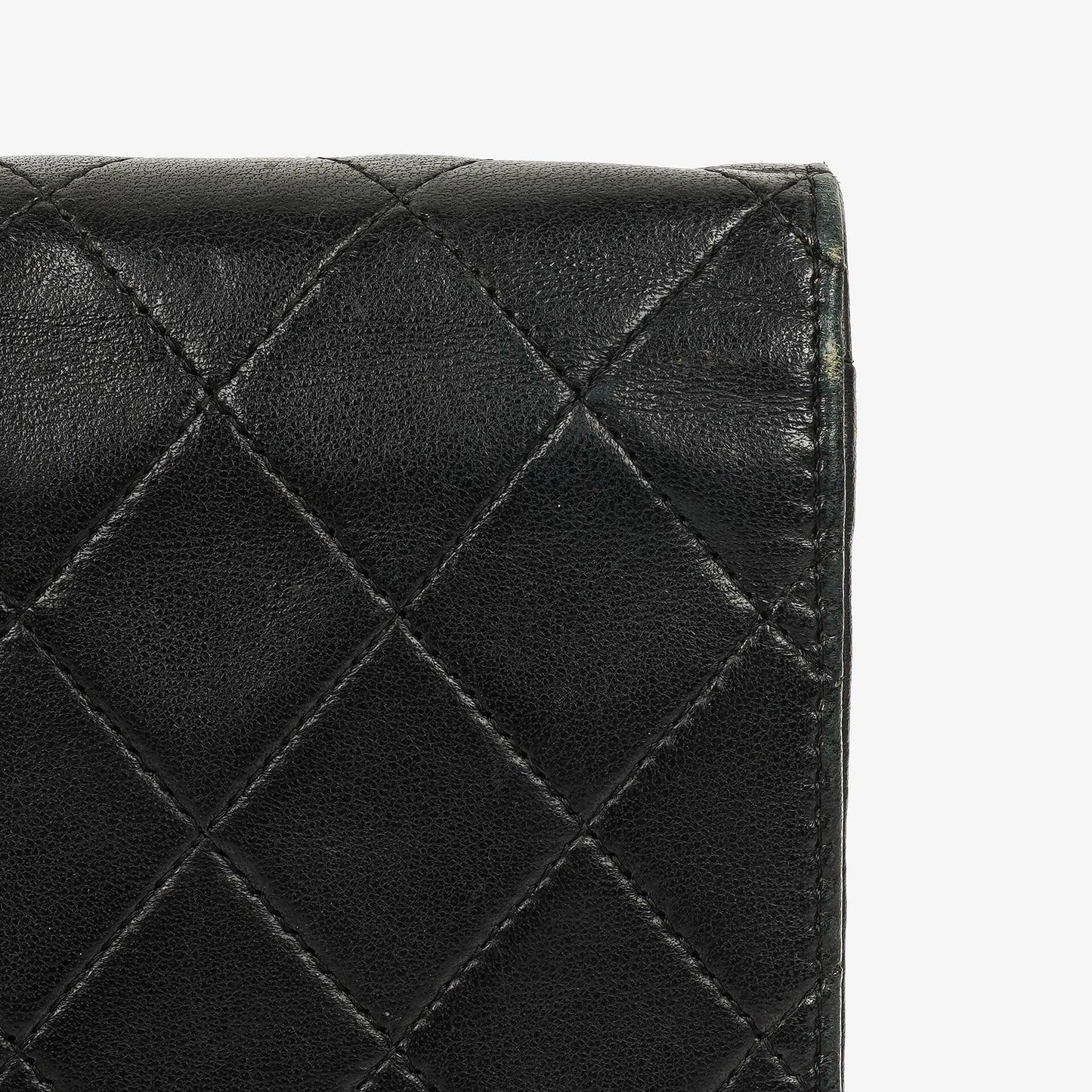 Chanel Classic Full Flap Tasche aus schwarzem gestepptem Lammleder mit 24K vergoldeter Hardware