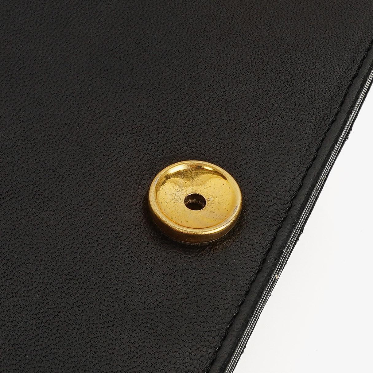 Chanel Classic Full Flap Tasche aus schwarzem gestepptem Lammleder mit 24K vergoldeter Hardware