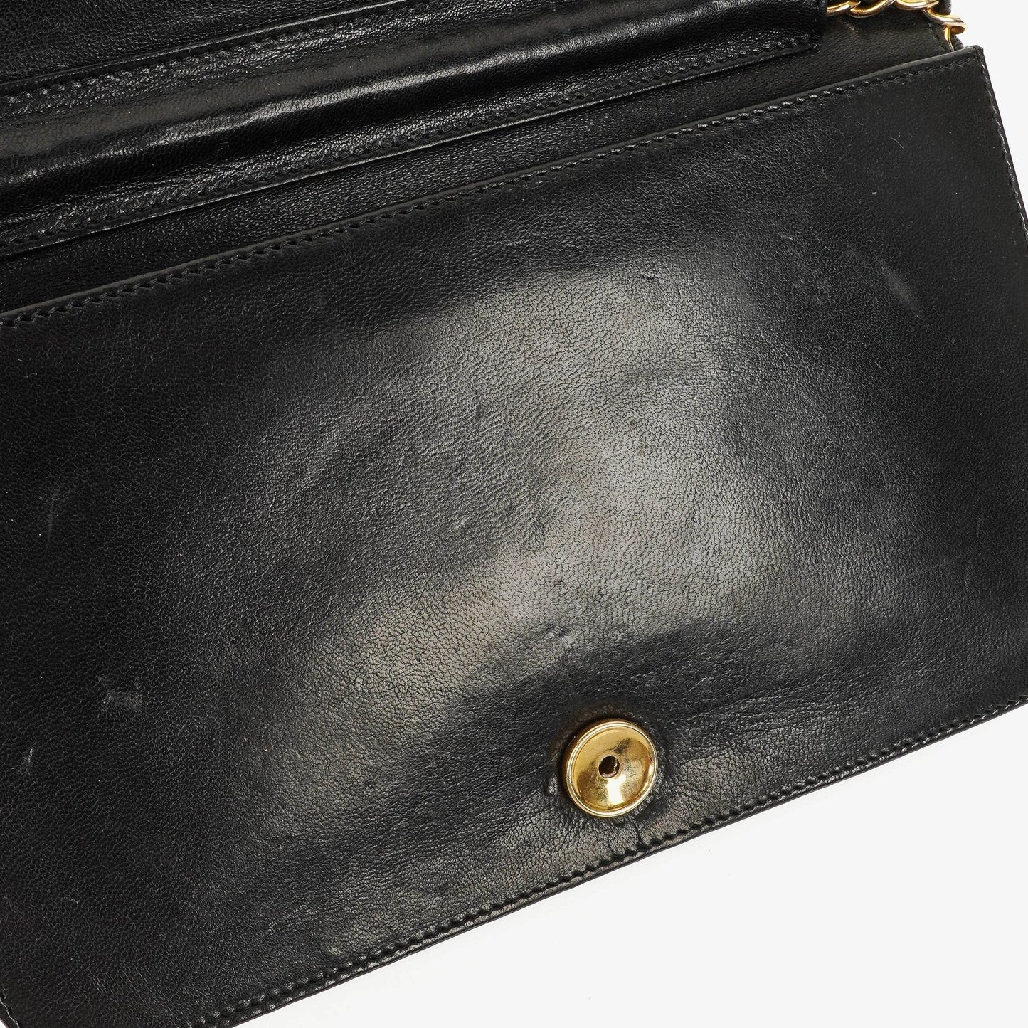 Chanel Classic Full Flap Tasche aus schwarzem gestepptem Lammleder mit 24K vergoldeter Hardware