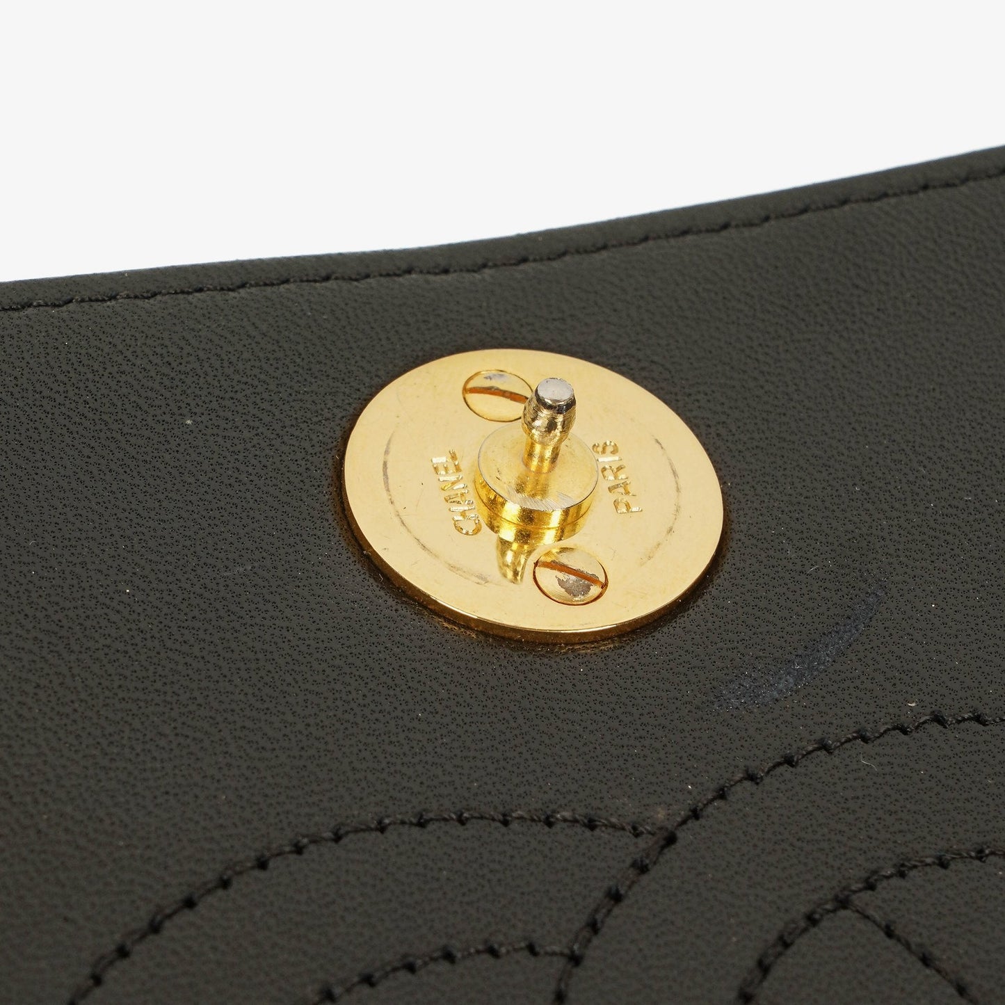 Chanel Classic Full Flap Tasche aus schwarzem gestepptem Lammleder mit 24K vergoldeten Beschlägen